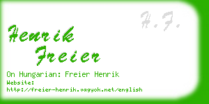 henrik freier business card